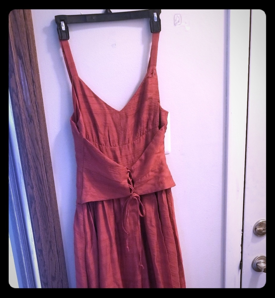Crimson colored bcbg dress